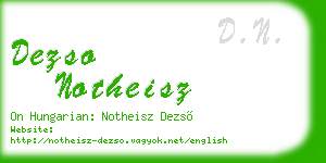 dezso notheisz business card