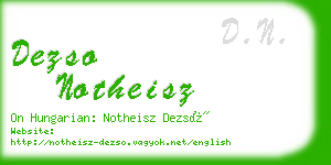 dezso notheisz business card